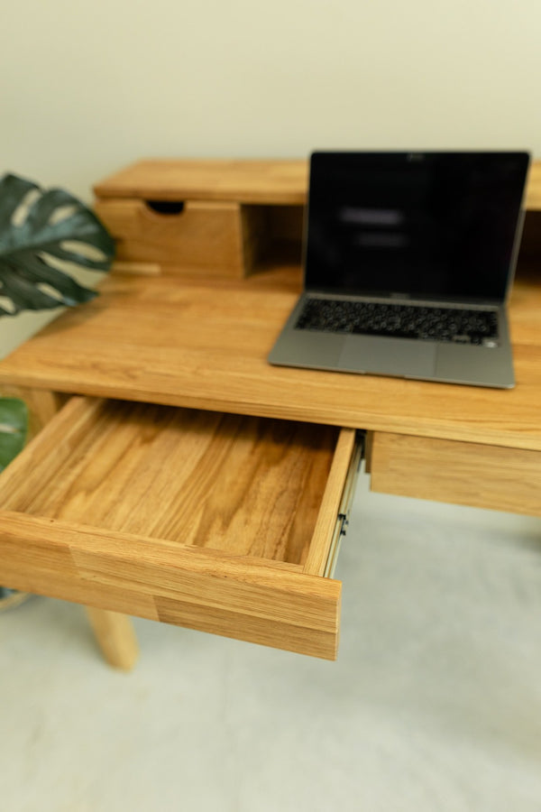 NordicStory Mesa escritorio de madera maciza de roble sostenible