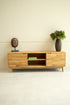  NordicStory Mueble de TV de madera maciza de roble sostenible