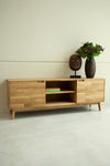  NordicStory Mueble de TV de madera maciza roble sostenible