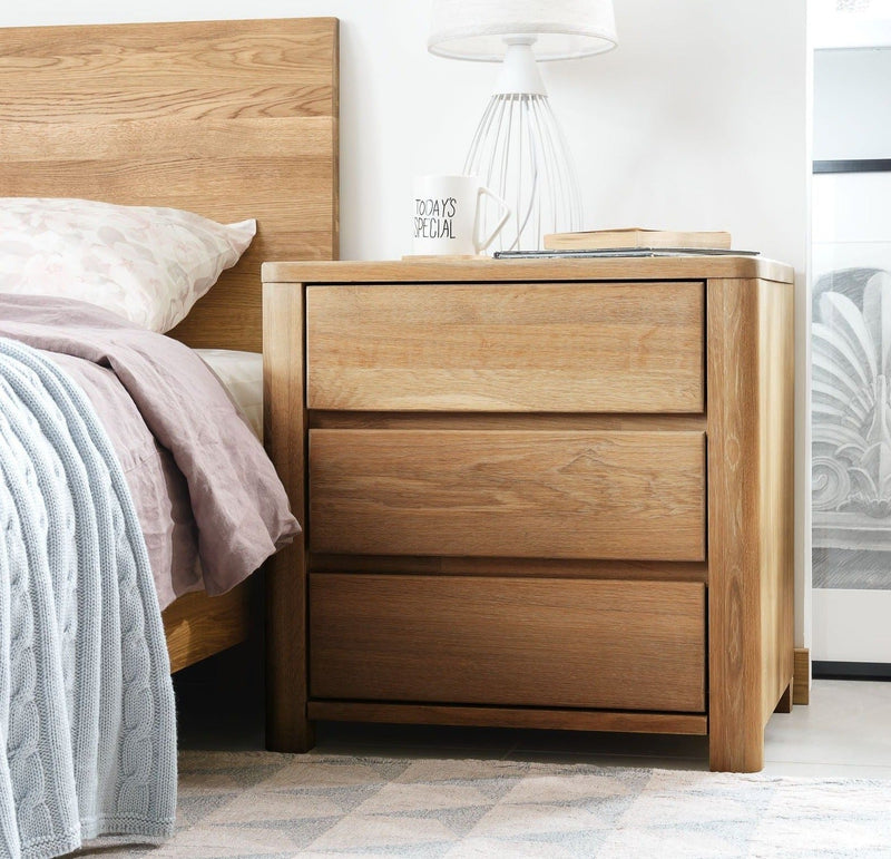 Mesita de madera maciza roble Elsa 30, 56,4 x 44 x 55 cm. | NordicStory