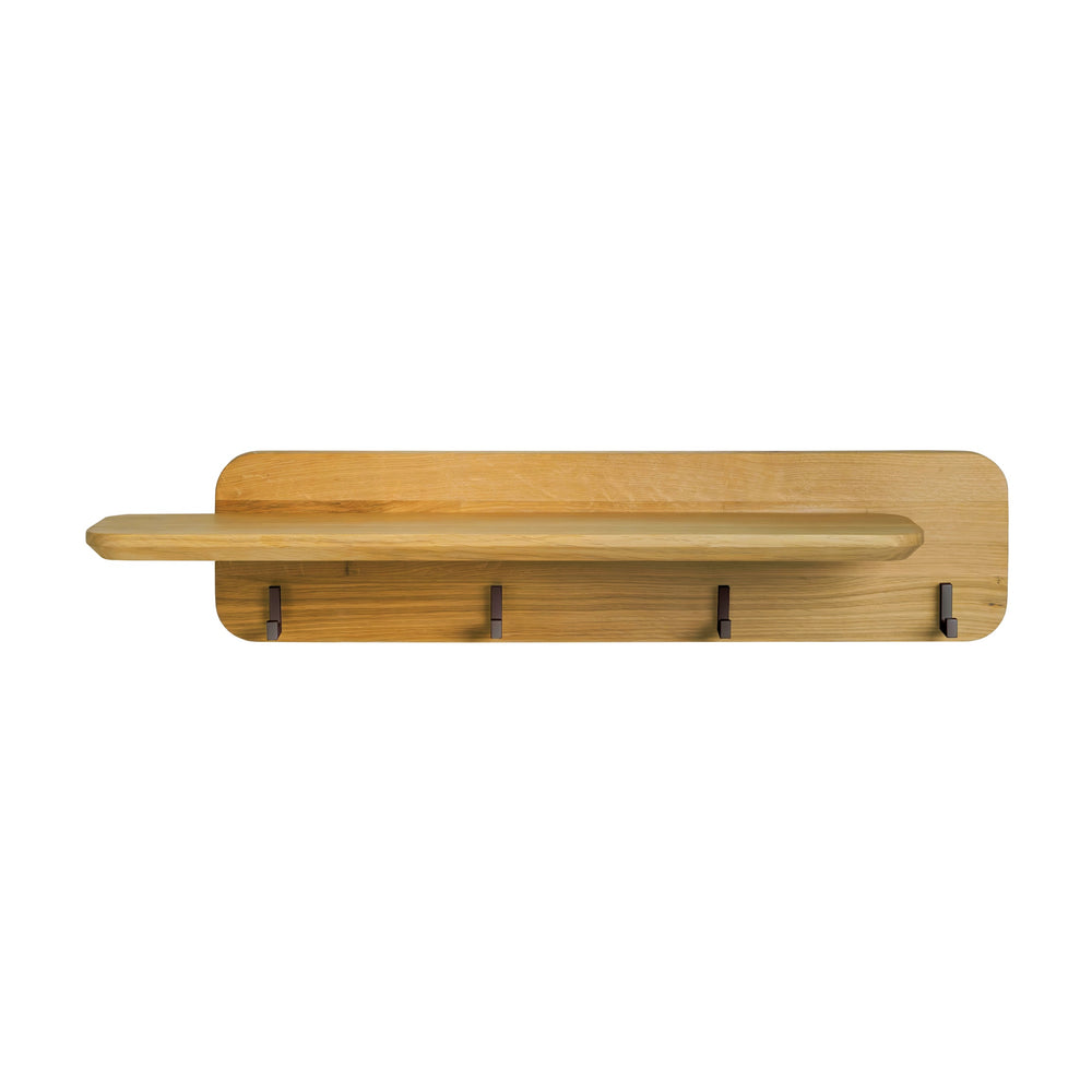 NordicStory Perchero de madera maciza roble Geneva, 85 x 22.5 x 180 cm.