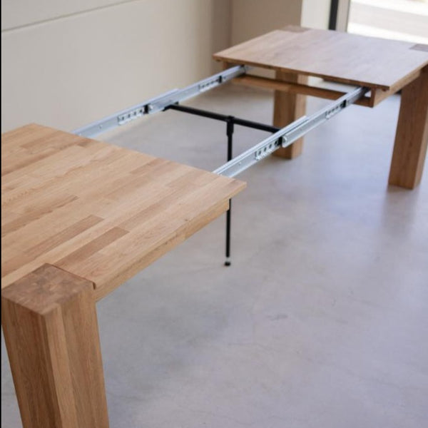 NordicStory Conjunto mesa de madera maciza Ontario y 6 sillas Provance Roble.Store