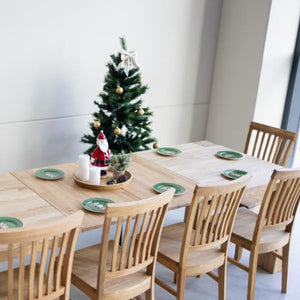 NordicStory Conjunto mesa de madera maciza Ontario y 6 sillas Provance Roble.Store