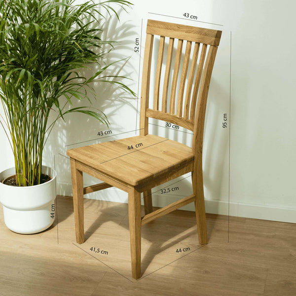 NordicStory Conjunto mesa de madera maciza Ontario y 6 sillas Provance Roble.Store
