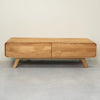 NordicStory Aparador de madera maciza roble Geneva, 120 x 45 x 36,5 cm.
