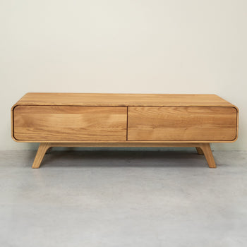 NordicStory Aparador de madera maciza roble Geneva, 120 x 45 x 36,5 cm.
