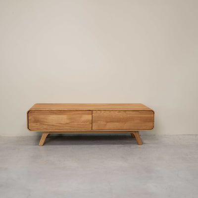 NordicStory Aparador de madera maciza roble Geneva, 120 x 45 x 36,5 cm.