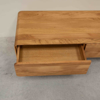 NordicStory Aparador de madera maciza roble Geneva, 120 x 45 x 36,5 cm.