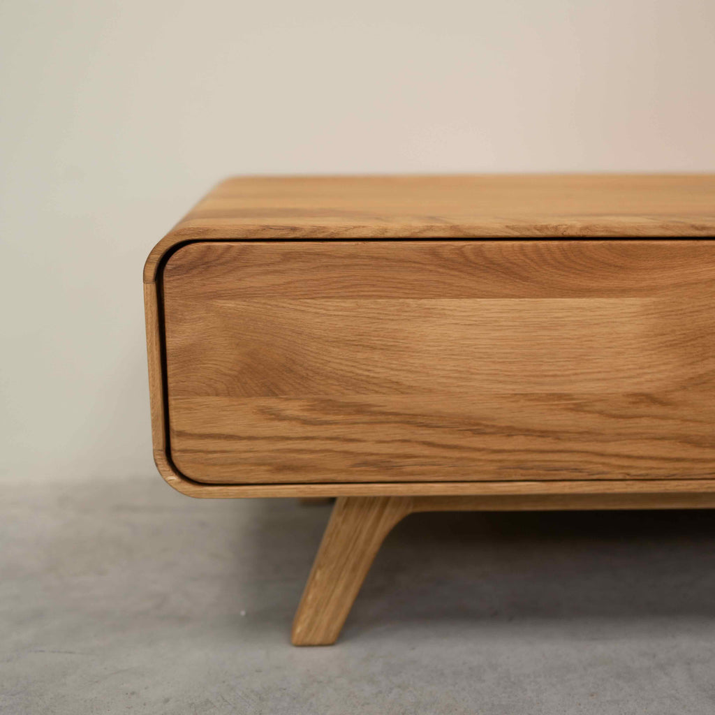NordicStory Aparador de madera maciza roble Geneva, 120 x 45 x 36,5 cm.