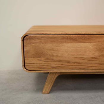 NordicStory Aparador de madera maciza roble Geneva, 120 x 45 x 36,5 cm.
