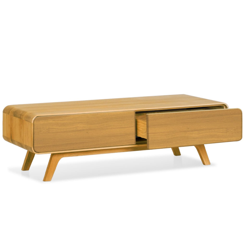 NordicStory Aparador de madera maciza roble Geneva, 120 x 45 x 36,5 cm.