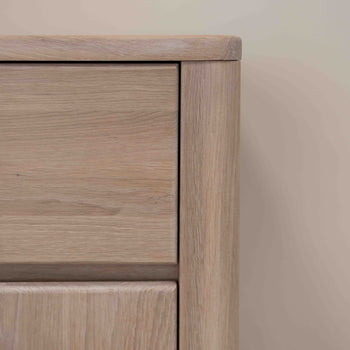 Aparador Cómoda de madera maciza de roble Elsa 2, 102 x 44 x 79 cm. | NordicStory