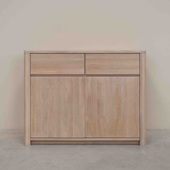 NordicStory Aparador Cómoda de madera maciza de roble