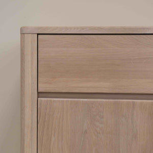 NordicStory Aparador Cómoda de madera maciza de roble