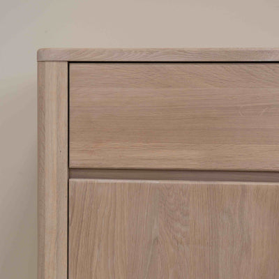 NordicStory Aparador Cómoda de madera maciza de roble