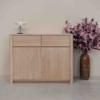 NordicStory Aparador Cómoda de madera maciza de roble