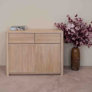 NordicStory Aparador Cómoda de madera maciza de roble