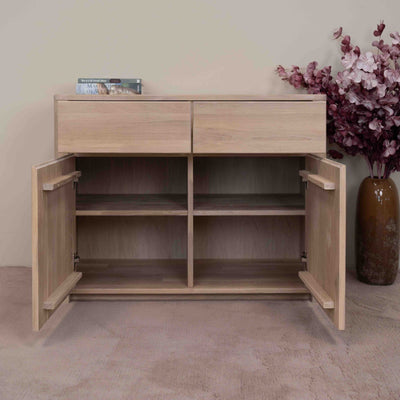 NordicStory Aparador Cómoda de madera maciza de roble