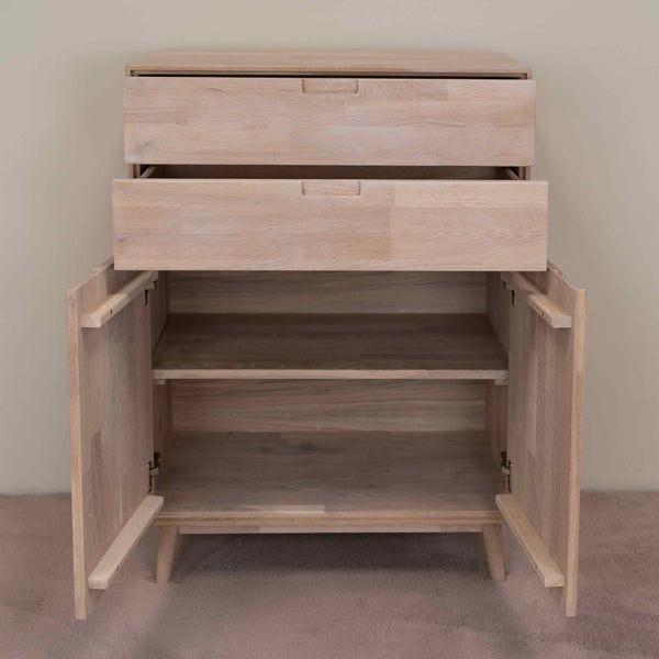 NordicStory Sinfonier Cómoda de madera maciza de roble Escandi 2 Roble.Store