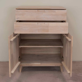 NordicStory Sinfonier Cómoda de madera maciza de roble Escandi 2 Roble.Store