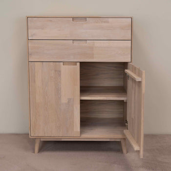 NordicStory Sinfonier Cómoda de madera maciza de roble Escandi 2 Roble.Store