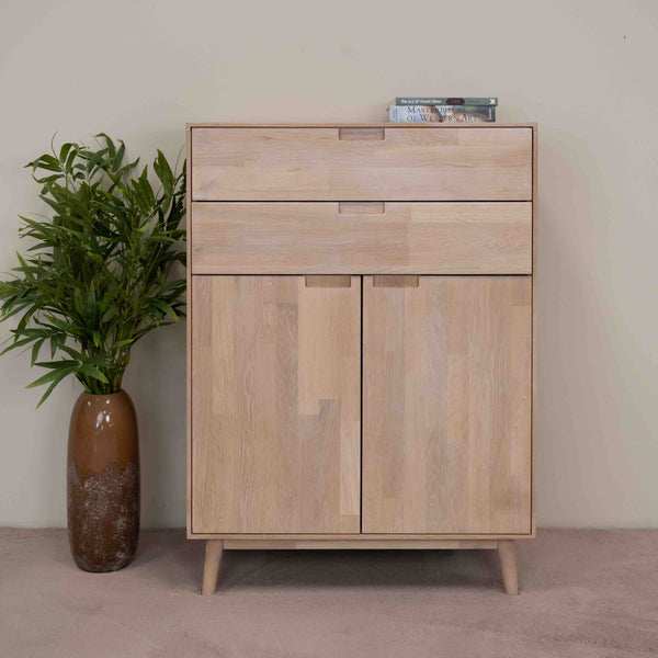 NordicStory Sinfonier Cómoda de madera maciza de roble Escandi 2 Roble.Store