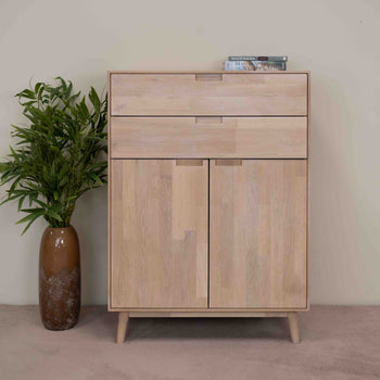 NordicStory Sinfonier Cómoda de madera maciza de roble Escandi 2 Roble.Store