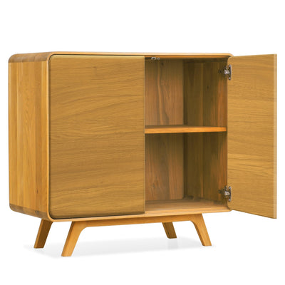 NordicStory Aparador de madera maciza roble Geneva 1, 90 x 45 x 86 cm.