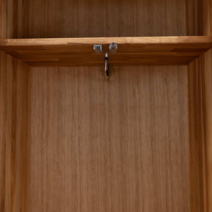 NordicStory Armario de 2 puertas de madera maciza roble Geneva, 60 x 45 x 200 cm.