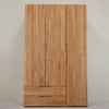 NordicStory Armario para ropa de madera maciza roble Tron, 135 x 55 x 220 cm.