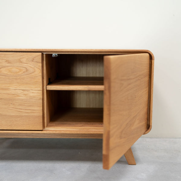 Banco de madera maciza roble sostenible Geneva zapatero bajo NordicStory RobleStore