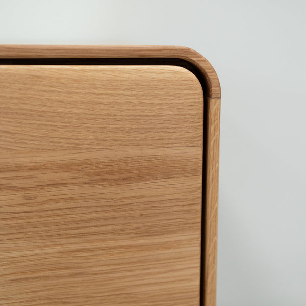 Banco de madera maciza roble sostenible Geneva zapatero bajo NordicStory RobleStore