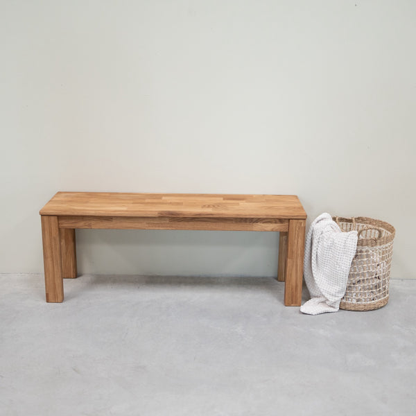 NordicStory Banco de madera maciza de roble Mauritz 4