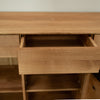 NordicStory Aparador de madera maciza roble Bremen 2, 135 x 42 x 90 cm.