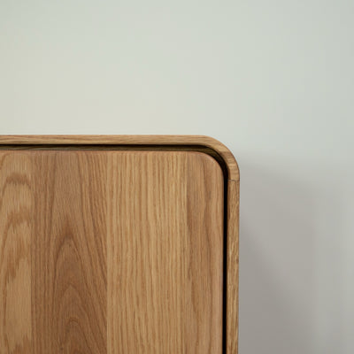NordicStory Aparador de madera maciza roble Geneva 1, 90 x 45 x 86 cm.