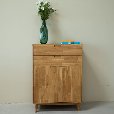 NordicStory Sinfonier Cómoda de madera maciza de roble Escandi 2 Roble.Store