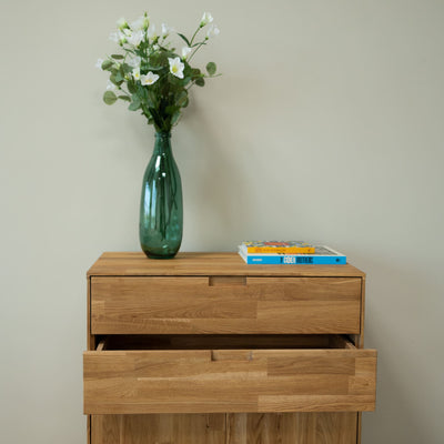 NordicStory Sinfonier Cómoda de madera maciza de roble Escandi 2 Roble.Store