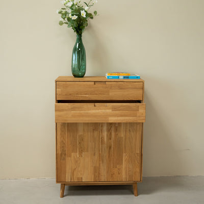 NordicStory Sinfonier Cómoda de madera maciza de roble Escandi 2 Roble.Store