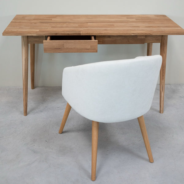NordicStory Mesa escritorio de madera maciza de roble Escandi 1 140 x 60 x 75 cm.