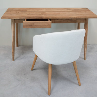 NordicStory Mesa escritorio de madera maciza de roble Escandi 1 140 x 60 x 75 cm.