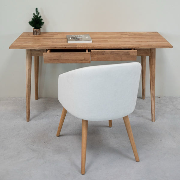 NordicStory Mesa escritorio de madera maciza de roble Escandi 1 140 x 60 x 75 cm.