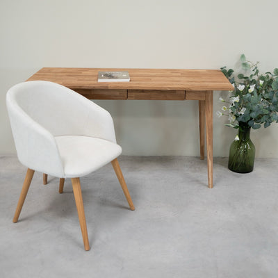 NordicStory Mesa escritorio de madera maciza de roble Escandi 1 140 x 60 x 75 cm.