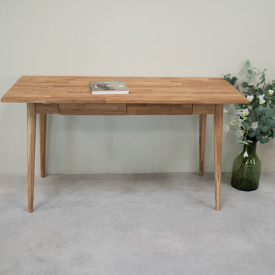 NordicStory Mesa escritorio de madera maciza de roble Escandi 1 140 x 60 x 75 cm.