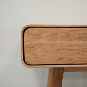 NordicStory Consola tocador de madera maciza roble Geneva, 110 x 35 x 80 cm.