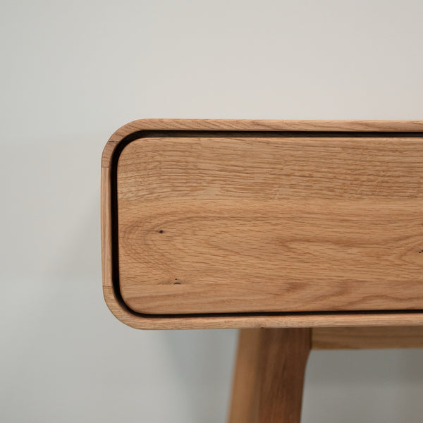 NordicStory Consola tocador de madera maciza roble Geneva, 110 x 35 x 80 cm.