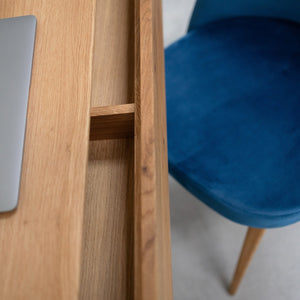 NordicStory Consola tocador de madera maciza roble Geneva, 110 x 35 x 80 cm.