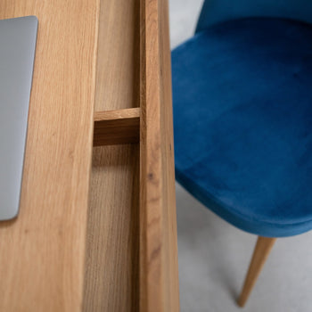 NordicStory Consola tocador de madera maciza roble Geneva, 110 x 35 x 80 cm.