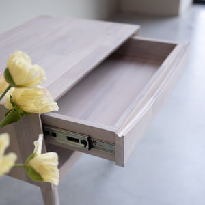 NordicStory Mesita de noche de madera maciza de roble