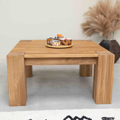 NordicStory Mesa de centro de madera maciza de roble