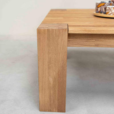 NordicStory Mesa de centro de madera maciza de roble